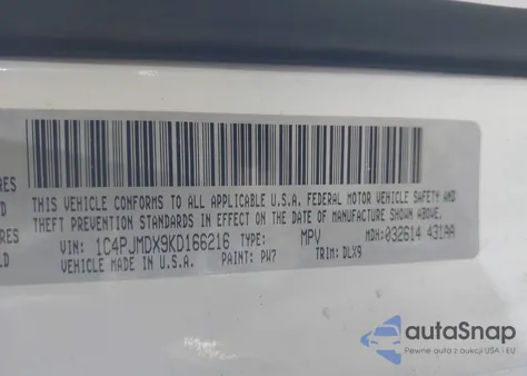 2019 Jeep Cherokee Limited 4X4 from USA, damaged, VIN 1C4PJMDX9KD166216